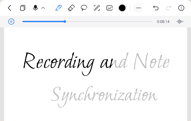 Recording and Note Synchronization