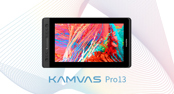 憑藉出色的技術，HUION推出了新的無電池筆 繪圖螢幕Kamvas Pro 13