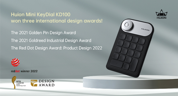 Huion Mini Keydial KD100 Was One of the Winners of Red Dot [2022]