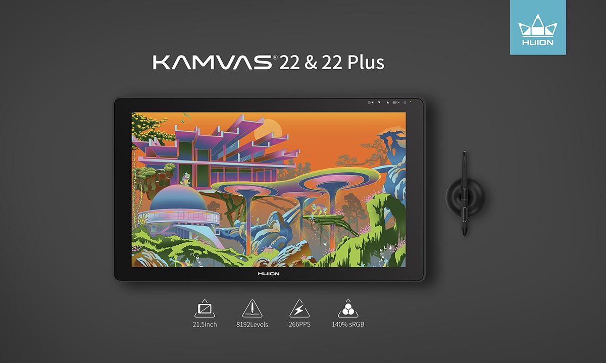 Huion Unveils Its Latest Kamvas 22 & Kamvas 22 Plus to Empower