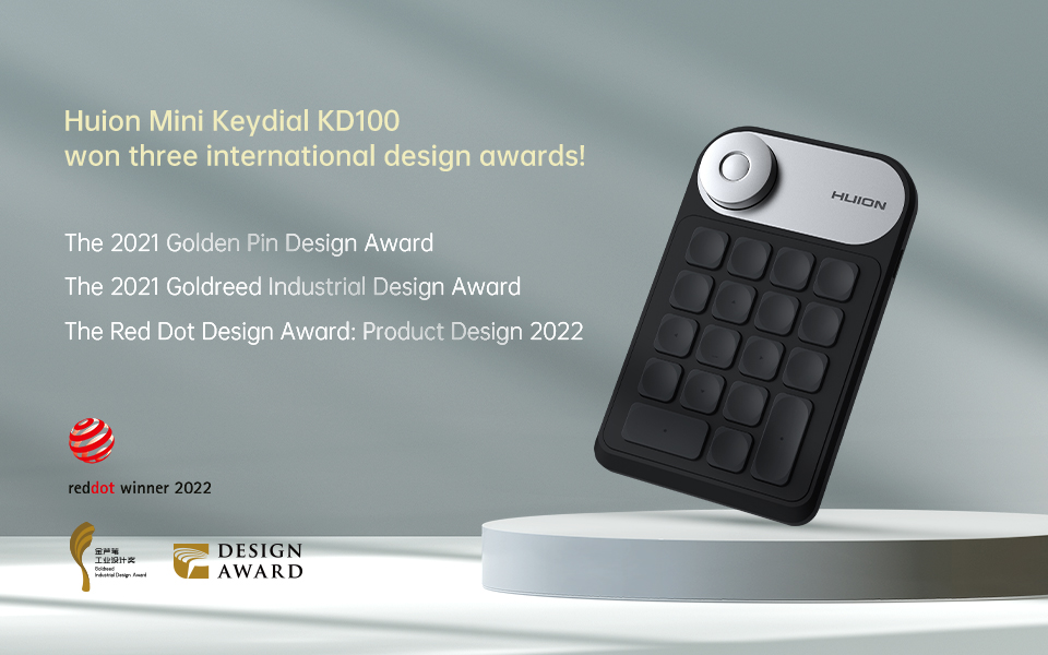 Huion Mini Keydial KD100 Was One of the Winners of Red Dot [2022]